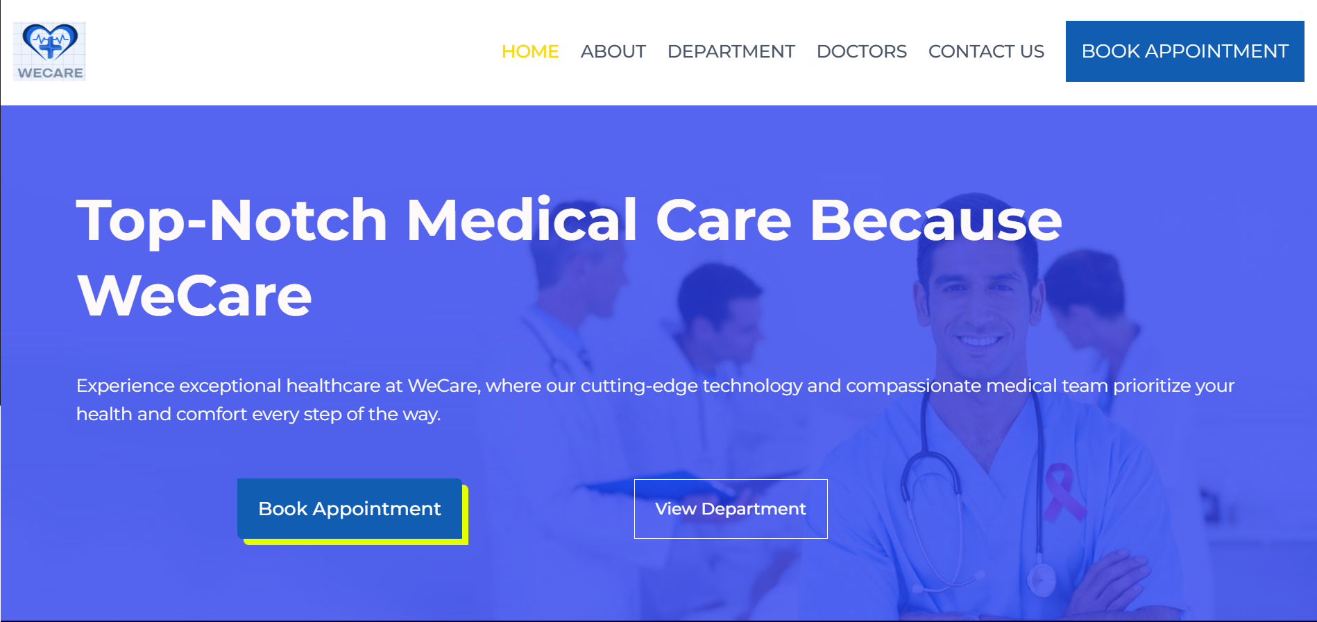 WeCare Hospital Website
